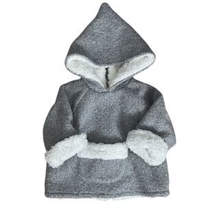 FINA EJERIQUE NWT Baby Faux Sheepskin Hooded Coat in Gray Size 12M